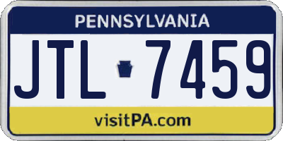 PA license plate JTL7459