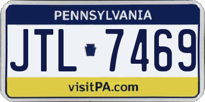 PA license plate JTL7469