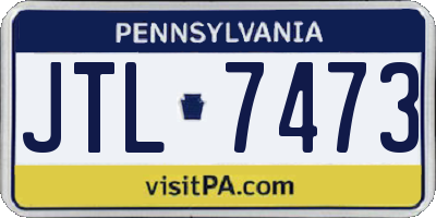 PA license plate JTL7473