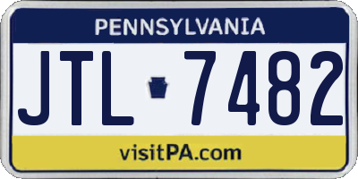 PA license plate JTL7482