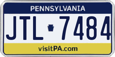 PA license plate JTL7484