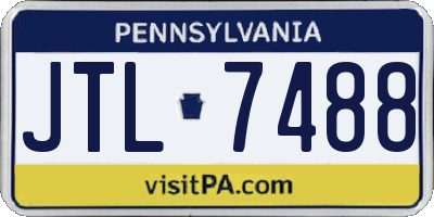 PA license plate JTL7488