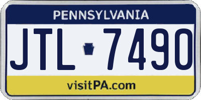 PA license plate JTL7490