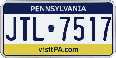 PA license plate JTL7517
