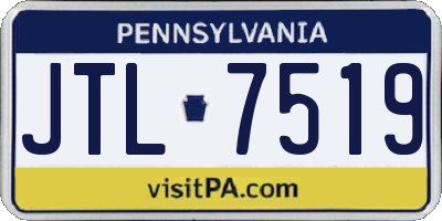 PA license plate JTL7519