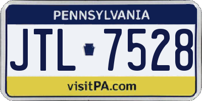 PA license plate JTL7528