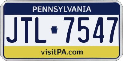 PA license plate JTL7547