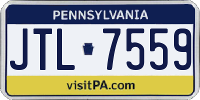 PA license plate JTL7559