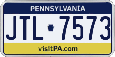 PA license plate JTL7573