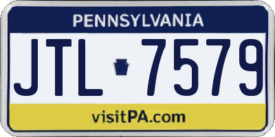 PA license plate JTL7579