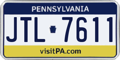 PA license plate JTL7611