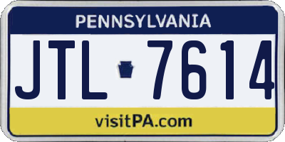 PA license plate JTL7614