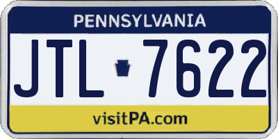 PA license plate JTL7622