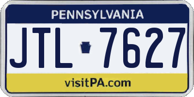 PA license plate JTL7627