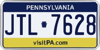 PA license plate JTL7628