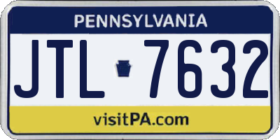 PA license plate JTL7632