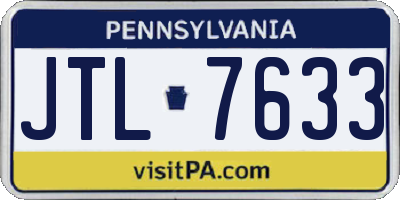 PA license plate JTL7633