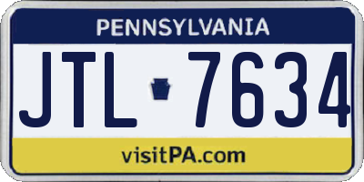 PA license plate JTL7634