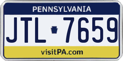 PA license plate JTL7659