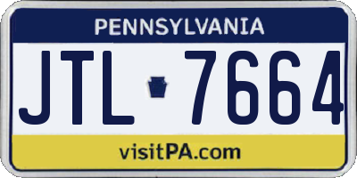 PA license plate JTL7664