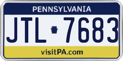 PA license plate JTL7683