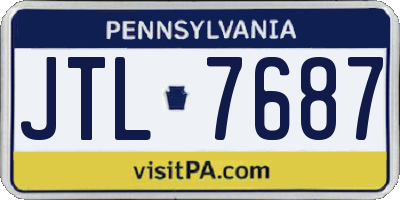 PA license plate JTL7687