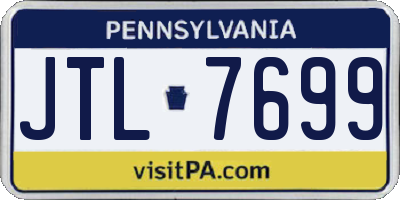 PA license plate JTL7699
