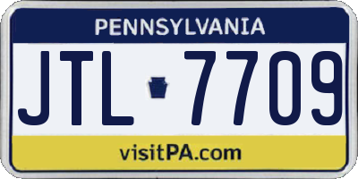 PA license plate JTL7709