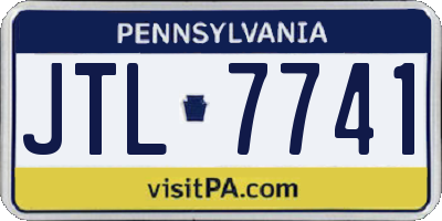 PA license plate JTL7741