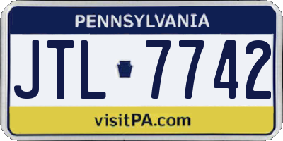 PA license plate JTL7742