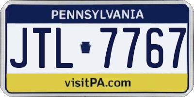 PA license plate JTL7767