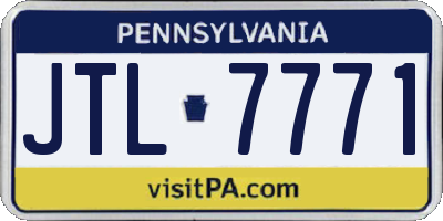 PA license plate JTL7771