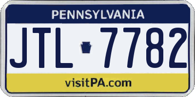 PA license plate JTL7782