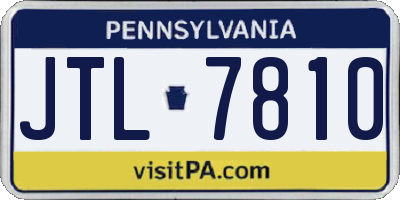 PA license plate JTL7810
