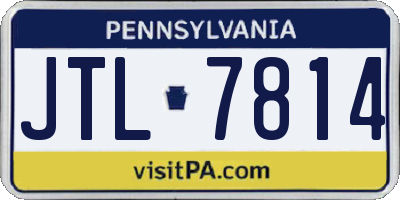 PA license plate JTL7814