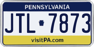 PA license plate JTL7873
