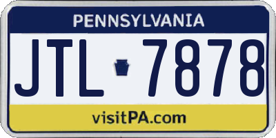 PA license plate JTL7878