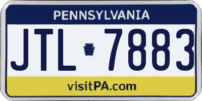 PA license plate JTL7883