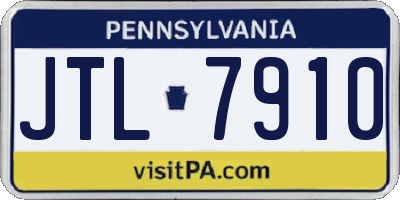PA license plate JTL7910