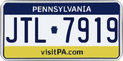 PA license plate JTL7919