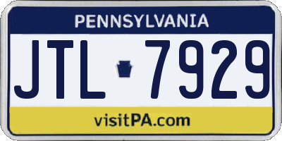 PA license plate JTL7929