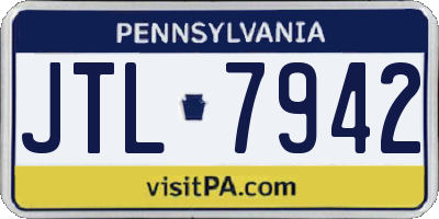 PA license plate JTL7942