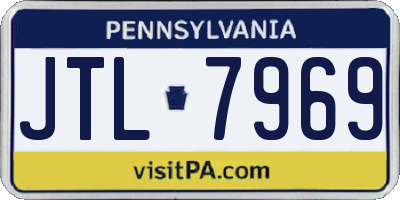 PA license plate JTL7969