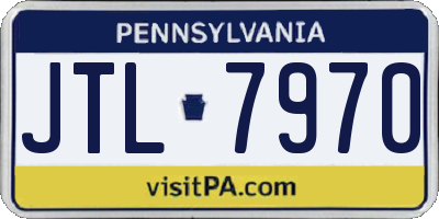 PA license plate JTL7970
