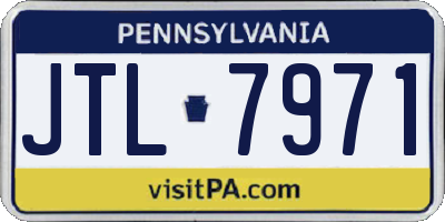 PA license plate JTL7971