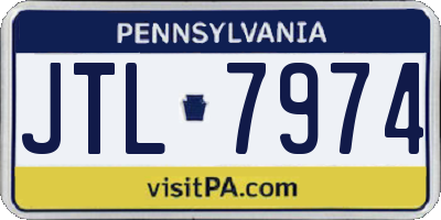 PA license plate JTL7974