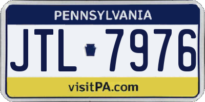 PA license plate JTL7976