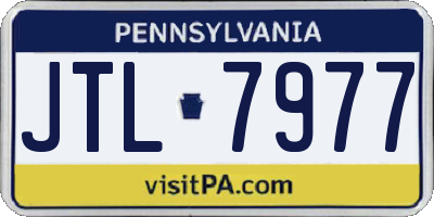 PA license plate JTL7977