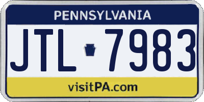 PA license plate JTL7983
