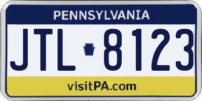PA license plate JTL8123